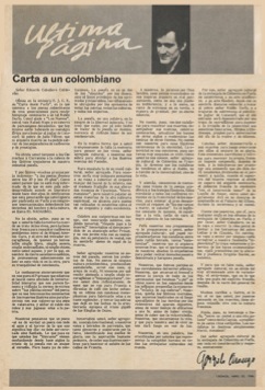 Carta a un Colombiano